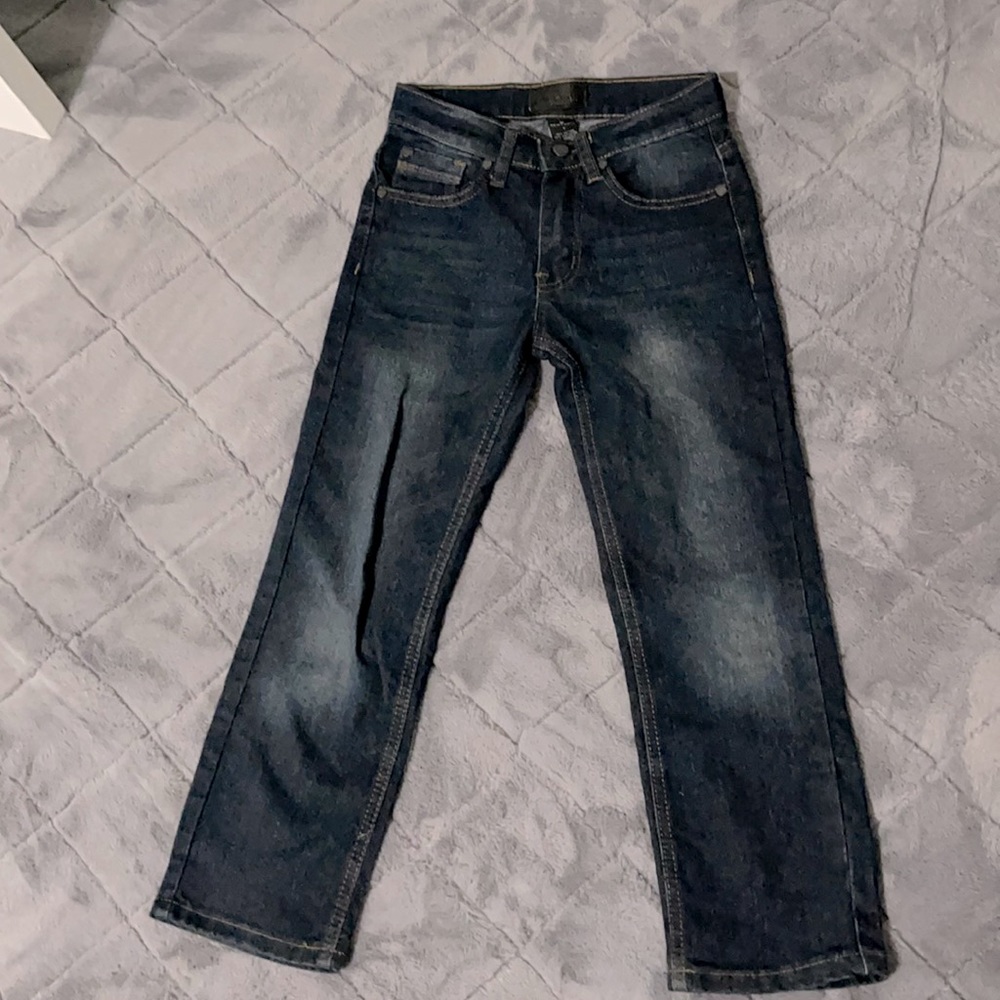 Kids dark wash slim / straight jean